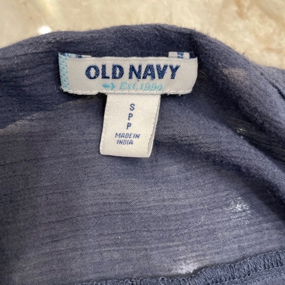 Old Navy‎ Women's Gauzy Long Sleeve Blouse; Stretchy; Navy; Size S - Picture 3 of 3